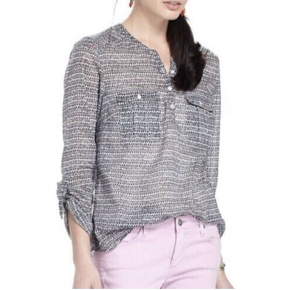 Anthropologie Holding Horses Patterned Popover Top - Picture 9 of 9